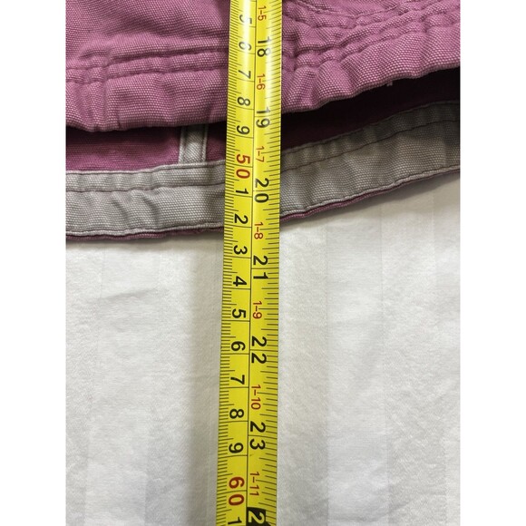 LL Bean Womens Canvas Coat Jacket Lined Size XS Pink Full Zip Sleeve Snaps AJW9 - Picture 6 of 7